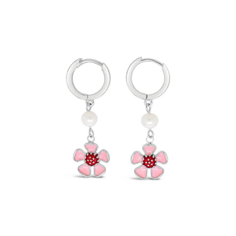 Diamond Flower Earrings