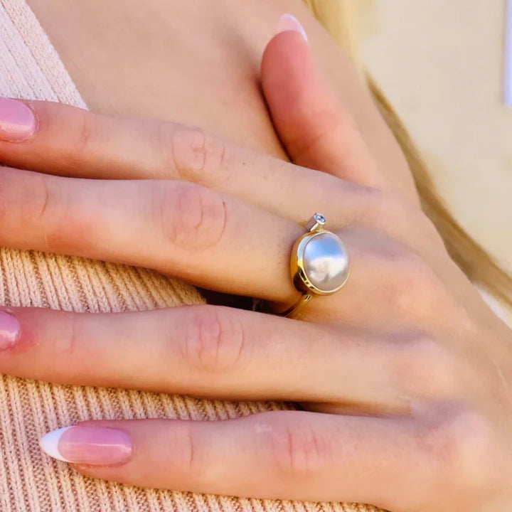 Pearl and Diamond Ring