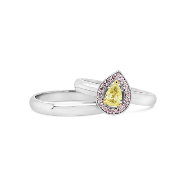 Yellow diamond on sale wedding set